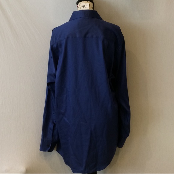 Dark Blue Men’s Dress Shirt - Picture 3 of 4